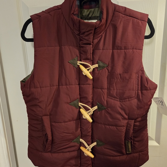 Legendary Whitetails Jackets & Blazers - Legendary Whitetails Maroon Vest with Plaid Lining